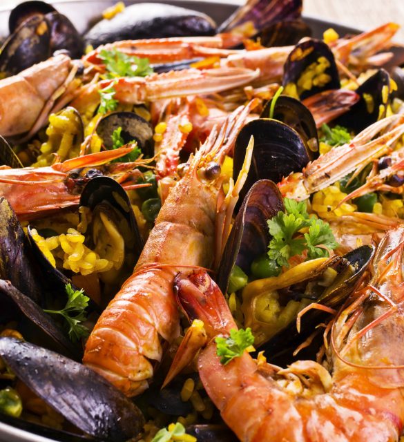 Paella mit Meeresfrchten seafood paella