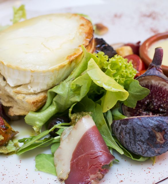 Salade de chvre chaud Salade de chvre chaud