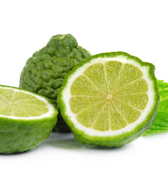 Bergamot fruit on a white background