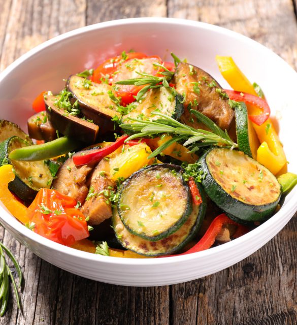 ratatouille,fried vegetables and herbs ratatouille,fried vegetables and herbs