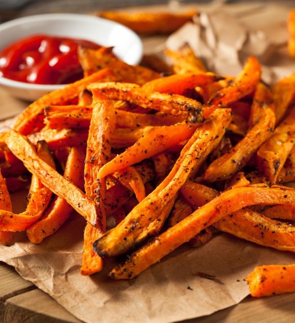 Healthy Homemade Baked Sweet Potato Fries Healthy Homemade Baked Sweet Potato Fries with Ketchup