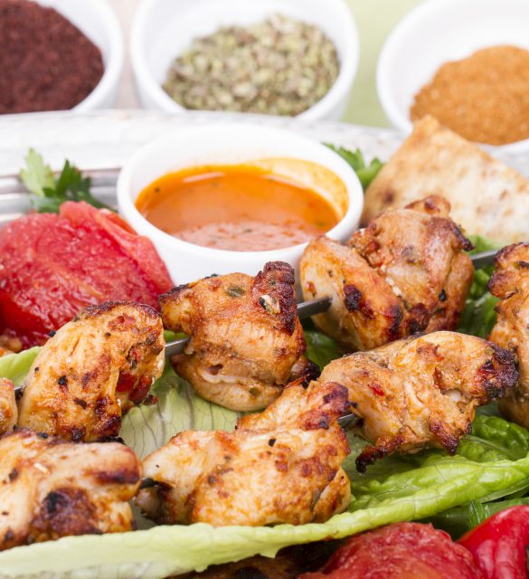 Turkish and Arabic Traditional Skewer Chicken Kebab Turkish and Arabic Traditional Skewer Chicken Kebab